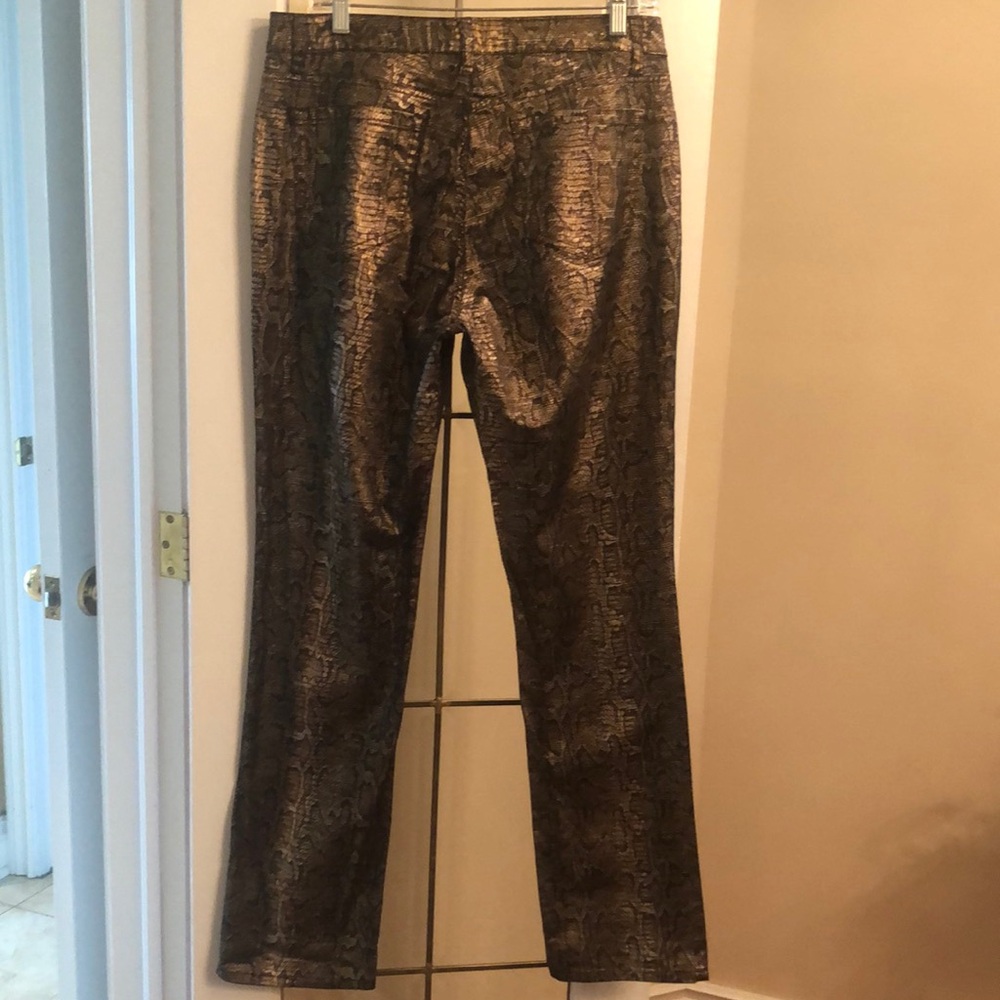 Metallic Snake-Print Pants - Picture 3 of 5
